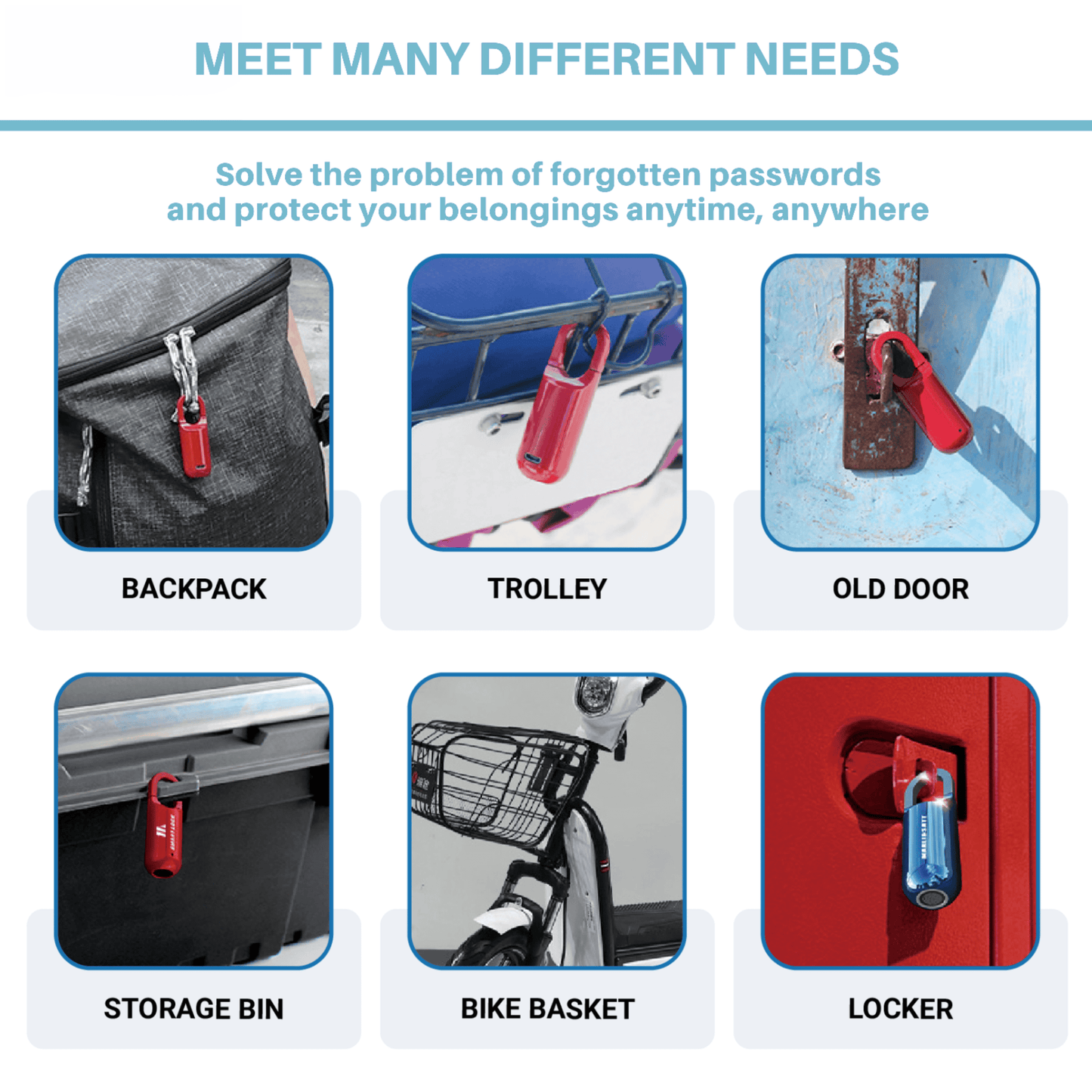TechVixa™ TouchLock Pro – Fingerprint Smart Padlock