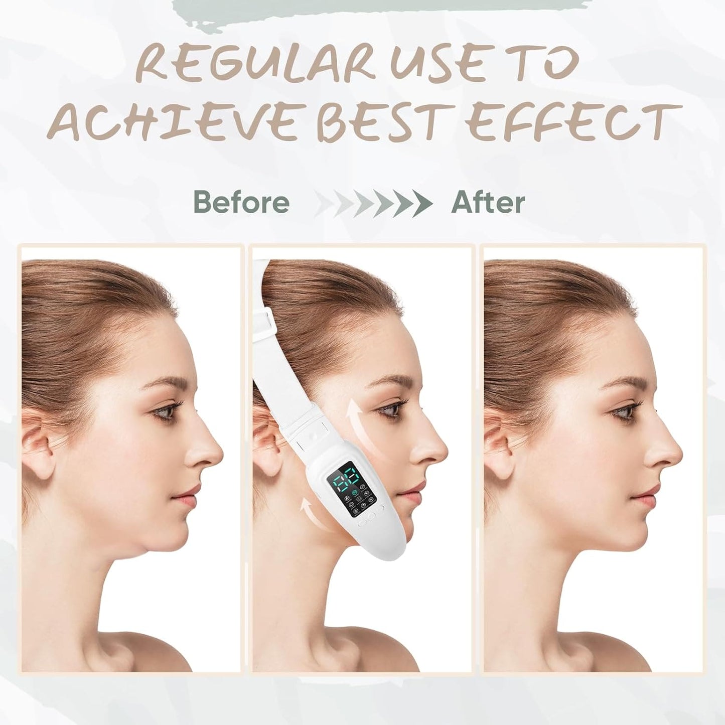 TechVixa™ Cteart V-Face Sculptor – EMS & LED Facial Lifting Belt