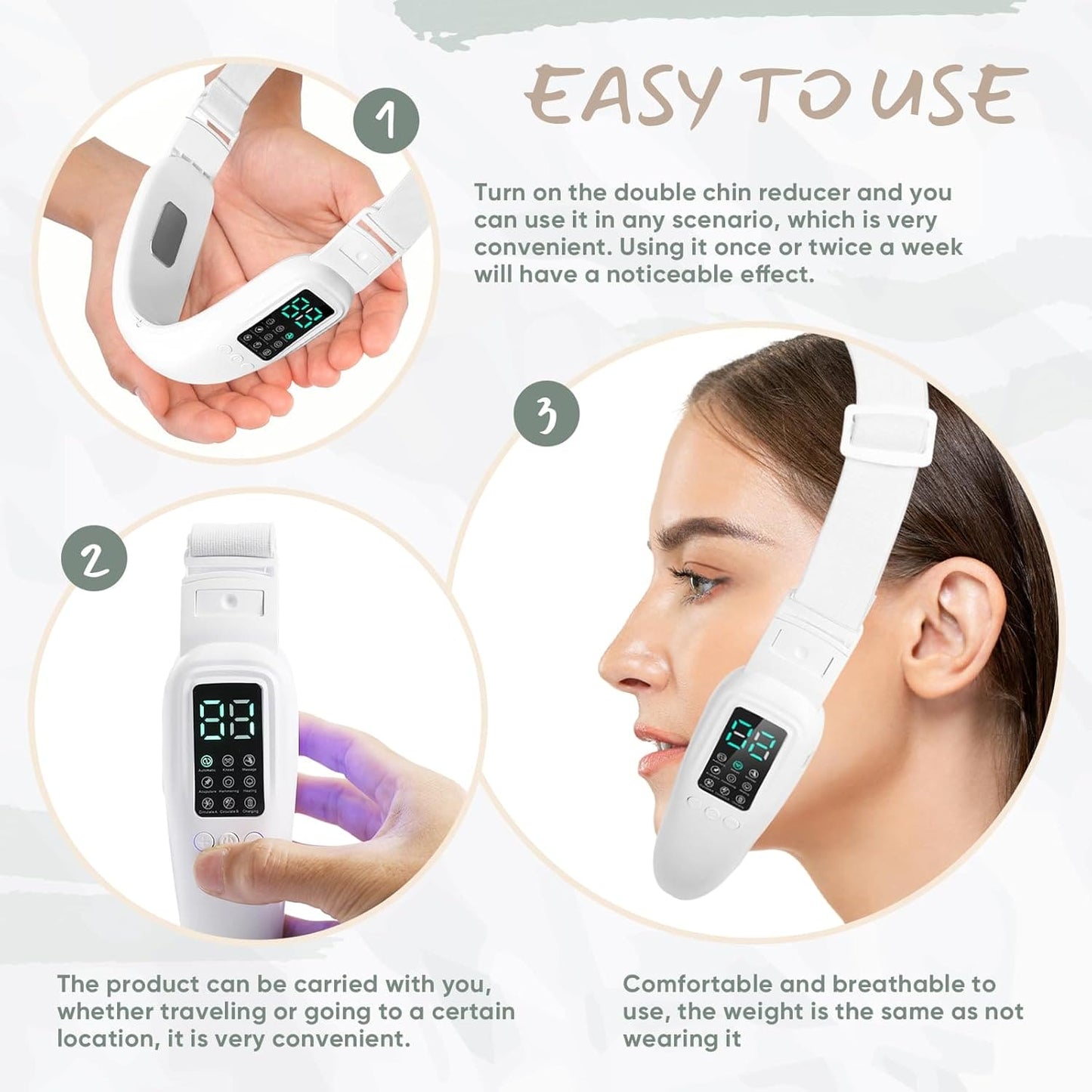TechVixa™ Cteart V-Face Sculptor – EMS & LED Facial Lifting Belt