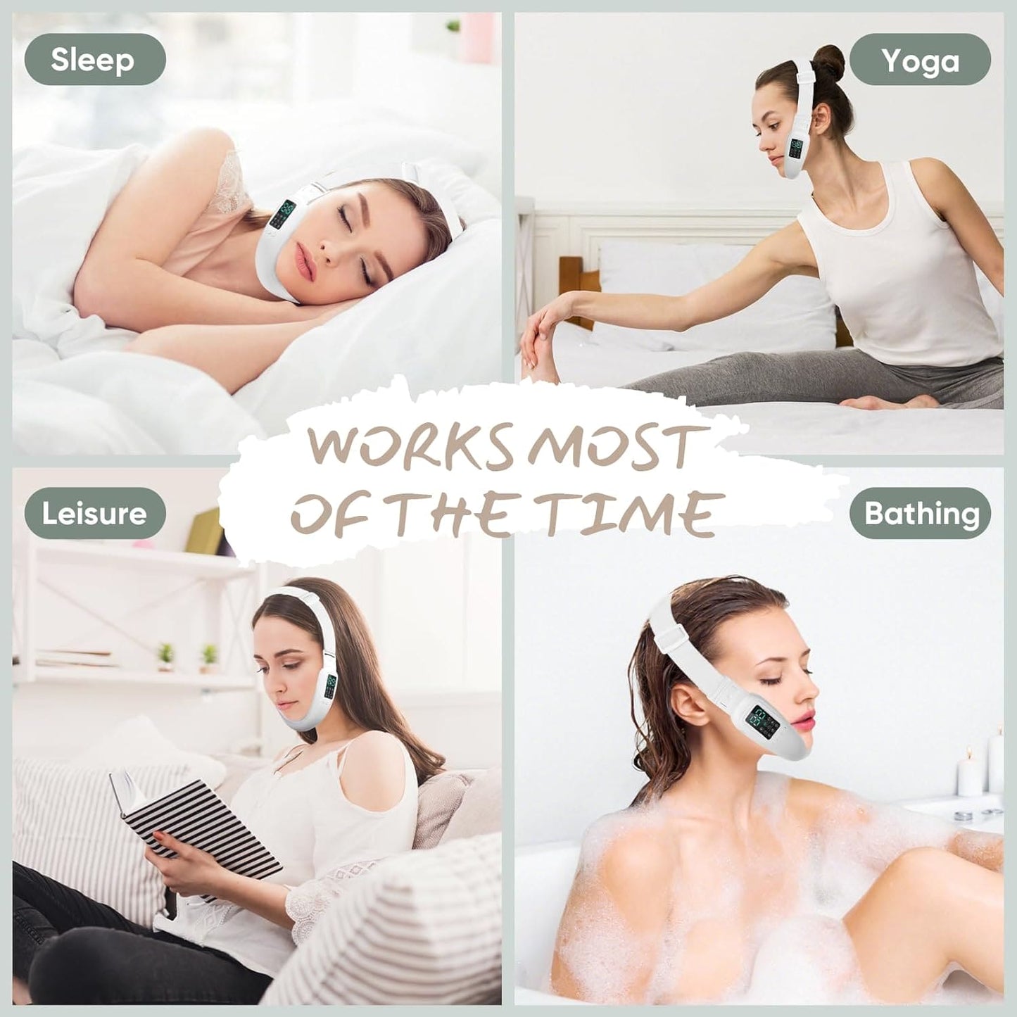 TechVixa™ Cteart V-Face Sculptor – EMS & LED Facial Lifting Belt