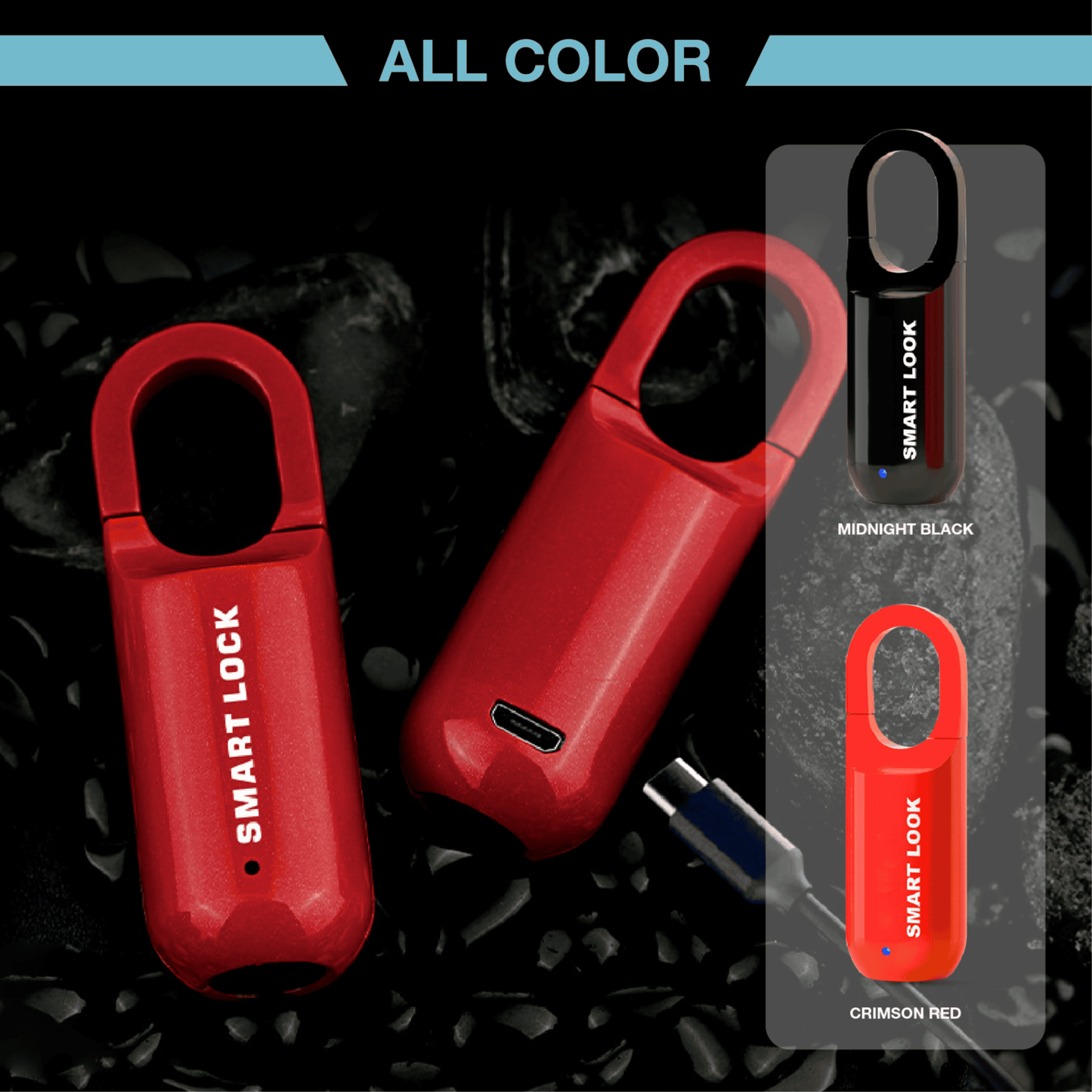 TechVixa™ TouchLock Pro – Fingerprint Smart Padlock